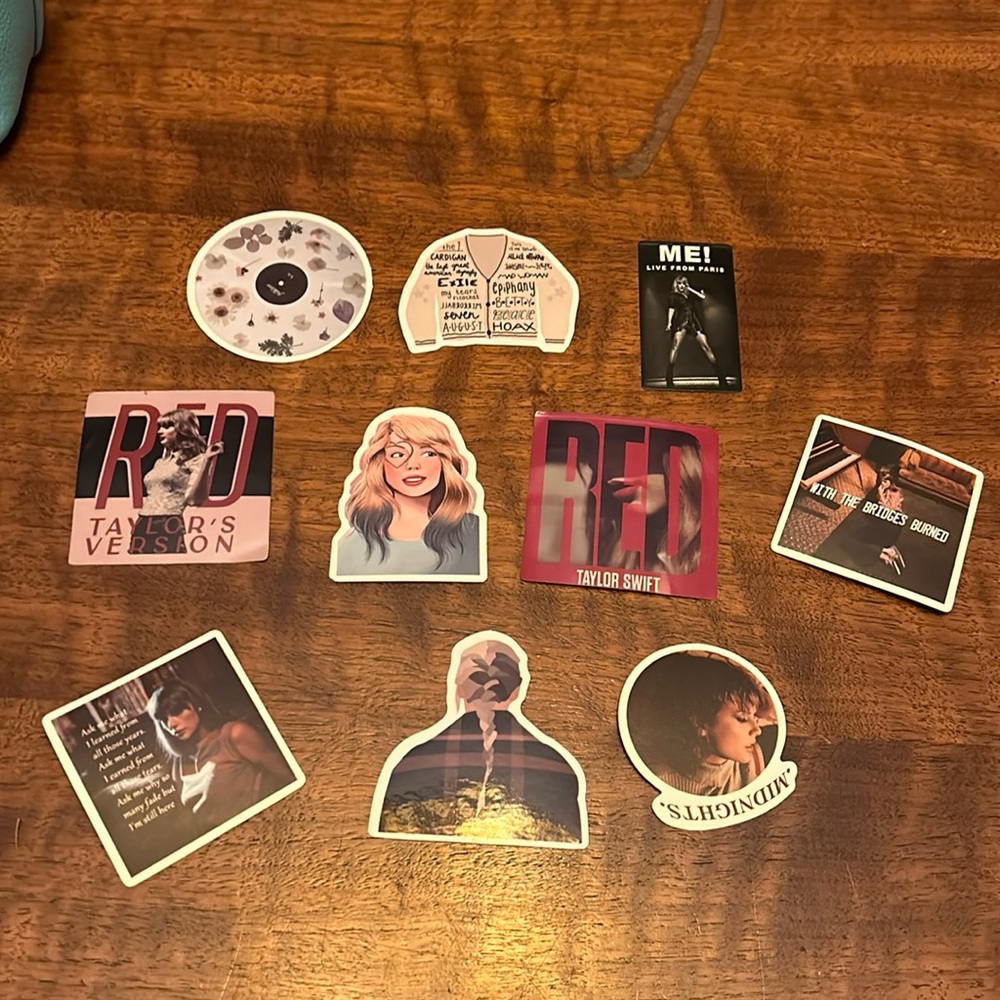Set of TEN Taylor Swift Stickers